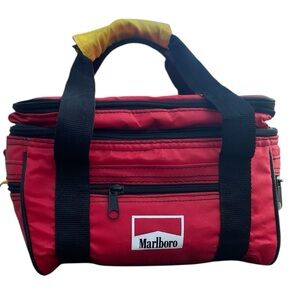 Vintage 90’s Marlboro‎ Red Zippered Lunchbox/Cooler, GUC
